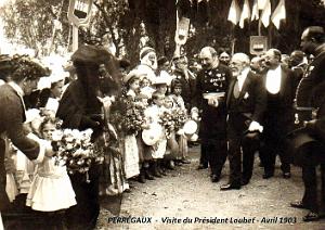 PERREGAUX - VISITE DU PRESIDENT LOUBET- AVRIL 1903